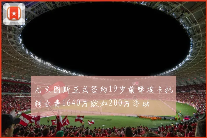 尤文图斯正式签约19岁前锋埃卡托转会费1640万欧加200万浮动